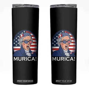 Funny Murica Thomas Jefferson Skinny Tumbler Founding Father Gift TS12 Black Print Your Wear