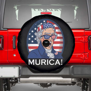 Funny Murica Thomas Jefferson Spare Tire Cover Founding Father Gift TS12 Black Print Your Wear