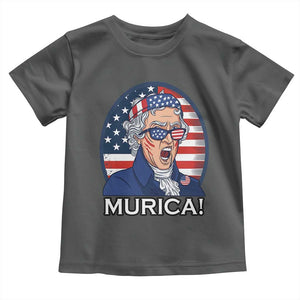 Funny Murica Thomas Jefferson Toddler T Shirt Founding Father Gift TS12 Dark Heather Print Your Wear