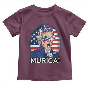 Funny Murica Thomas Jefferson Toddler T Shirt Founding Father Gift TS12 Maroon Print Your Wear