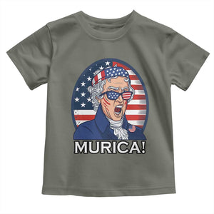 Funny Murica Thomas Jefferson Toddler T Shirt Founding Father Gift TS12 Military Green Print Your Wear