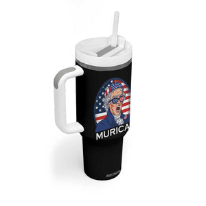 Funny Murica Thomas Jefferson Tumbler With Handle Founding Father Gift TS12 Print Your Wear