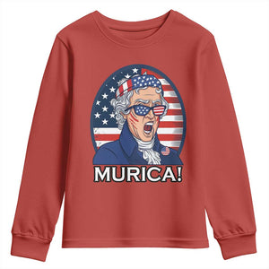 Funny Murica Thomas Jefferson Youth Sweatshirt Founding Father Gift TS12 Red Print Your Wear