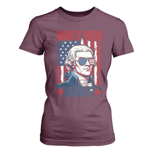 Funny Thomas Jefferson T Shirt For Women Who Is Your Daddy TS12 Maroon Print Your Wear