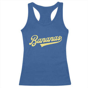 Funny Banana Pattern Typography Racerback Tank Top Retro Throwback Fruit Lover TS12 Royal Blue Print Your Wear
