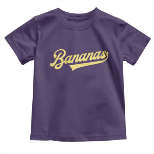 Funny Banana Pattern Typography Toddler T Shirt Retro Throwback Fruit Lover TS12 Purple Print Your Wear