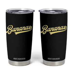 Funny Banana Pattern Typography Tumbler Cup Retro Throwback Fruit Lover TS12 Black Print Your Wear