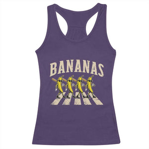 Retro Bananas Parody Racerback Tank Top Funny Baseball Player Gift TS12 Purple Print Your Wear