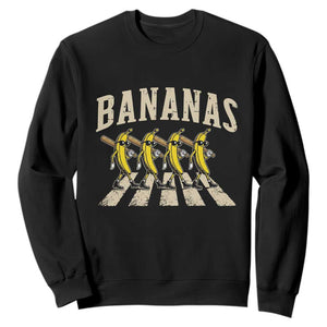 Retro Bananas Parody Sweatshirt Funny Baseball Player Gift TS12 Black Print Your Wear