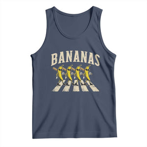 Retro Bananas Parody Tank Top Funny Baseball Player Gift TS12 Navy Print Your Wear