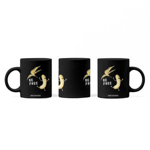 Funny Banana Striptease Be Free Graphic Coffee Mug TS12 Print Your Wear