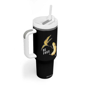 Funny Banana Striptease Be Free Graphic Tumbler With Handle TS12 Print Your Wear
