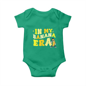 Funny In My Banana Era Graphic Baby Onesie Retro Fruit Lover TS12 Irish Green Print Your Wear