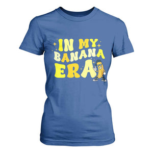 Funny In My Banana Era Graphic T Shirt For Women Retro Fruit Lover TS12 Royal Blue Print Your Wear