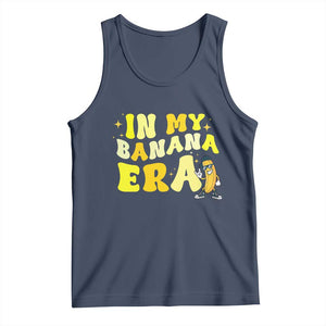 Funny In My Banana Era Graphic Tank Top Retro Fruit Lover TS12 Navy Print Your Wear