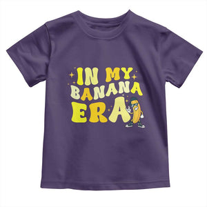 Funny In My Banana Era Graphic Toddler T Shirt Retro Fruit Lover TS12 Purple Print Your Wear
