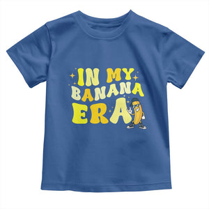 Funny In My Banana Era Graphic Toddler T Shirt Retro Fruit Lover TS12 Royal Blue Print Your Wear