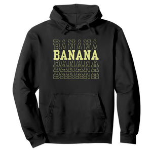 Banana Layered Text Graphic Hoodie Banana Lover Gift TS12 Black Print Your Wear