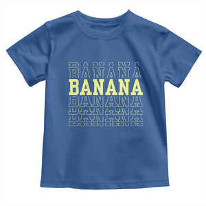 Banana Layered Text Graphic Toddler T Shirt Banana Lover Gift TS12 Royal Blue Print Your Wear