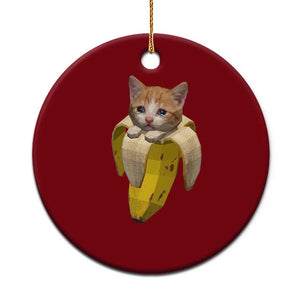 Funny Bananacat Meme Lover Ceramic Ornament Cute Kitty Banana Costume TS12 1pc Red Print Your Wear