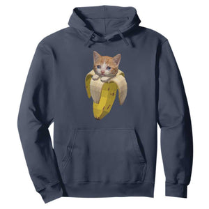 Funny Bananacat Meme Lover Hoodie Cute Kitty Banana Costume TS12 Navy Print Your Wear