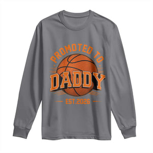 Personalized Basketball Daddy Long Sleeve Shirt Custom Number First Time Dad Pregnancy Announcement TS12 Charcoal Print Your Wear