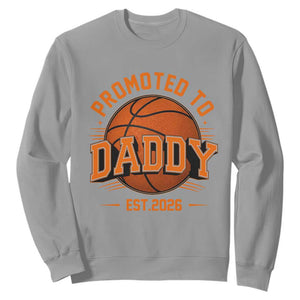 Personalized Basketball Daddy Sweatshirt Custom Number First Time Dad Pregnancy Announcement TS12 Sport Gray Print Your Wear