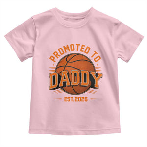 Personalized Basketball Daddy Toddler T Shirt Custom Number First Time Dad Pregnancy Announcement TS12 Light Pink Print Your Wear