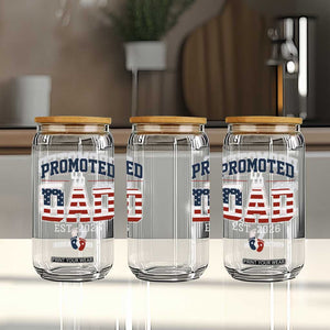 Promoted To Dad Est 2026 American Flag Glass Can Patriotic New Dad Gift TS12 Print Your Wear