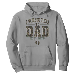 Camouflage Promoted To Dad Est 2026 Hoodie Camo Pregnancy Announcement Graphic TS12 Sport Gray Print Your Wear
