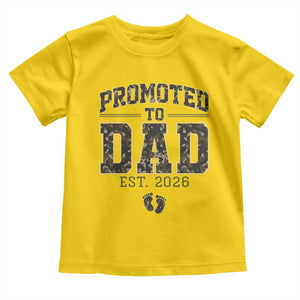 Camouflage Promoted To Dad Est 2026 Toddler T Shirt Camo Pregnancy Announcement Graphic TS12 Daisy Print Your Wear