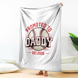 Promoted To Dad 2026 Baseball Throw Blanket First Time Father Sports Lover TS12 Print Your Wear