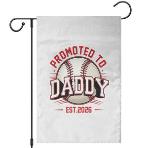 Promoted To Dad 2026 Baseball Garden Flag First Time Father Sports Lover TS12 White Print Your Wear