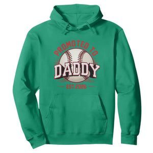 Promoted To Dad 2026 Baseball Hoodie First Time Father Sports Lover TS12 Irish Green Print Your Wear