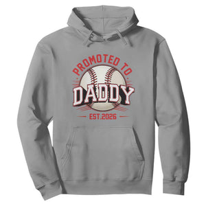 Promoted To Dad 2026 Baseball Hoodie First Time Father Sports Lover TS12 Sport Gray Print Your Wear
