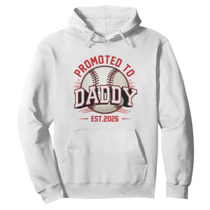 Promoted To Dad 2026 Baseball Hoodie First Time Father Sports Lover TS12 White Print Your Wear