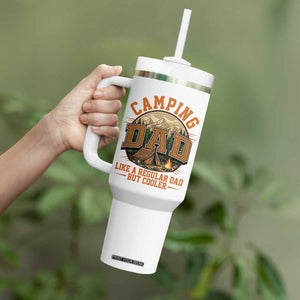 Camping Dad Like A Regular Dad But Cooler Tumbler With Handle Funny Fathers Day Gift TS12 Print Your Wear