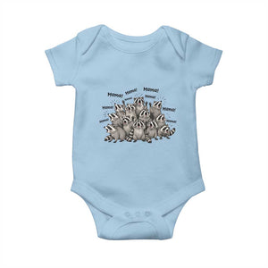 Funny Raccoon Mama Life Baby Onesie Motherhood Chaos Trash Panda TS12 Light Blue Print Your Wear