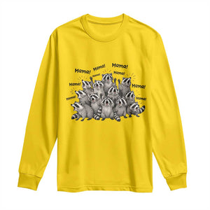 Funny Raccoon Mama Life Long Sleeve Shirt Motherhood Chaos Trash Panda TS12 Daisy Print Your Wear