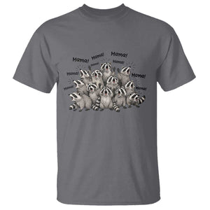 Funny Raccoon Mama Life T Shirt Motherhood Chaos Trash Panda TS12 Charcoal Print Your Wear