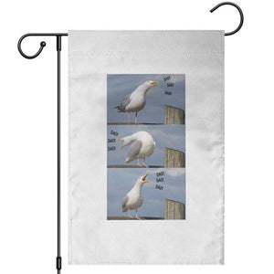 Funny Seagull Papa Garden Flag Fathers Day Gift Ocean Life Dad Graphic TS12 White Print Your Wear