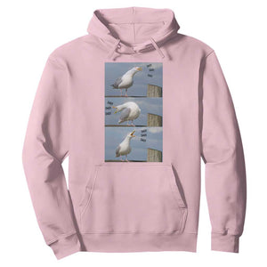 Funny Seagull Papa Hoodie Fathers Day Gift Ocean Life Dad Graphic TS12 Light Pink Print Your Wear