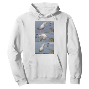 Funny Seagull Papa Hoodie Fathers Day Gift Ocean Life Dad Graphic TS12 White Print Your Wear