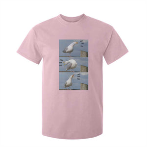 Funny Seagull Papa T Shirt For Kid Fathers Day Gift Ocean Life Dad Graphic TS12 Light Pink Print Your Wear