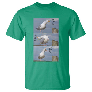 Funny Seagull Papa T Shirt Fathers Day Gift Ocean Life Dad Graphic TS12 Irish Green Print Your Wear