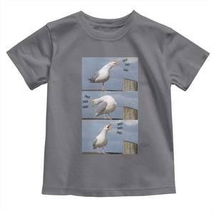 Funny Seagull Papa Toddler T Shirt Fathers Day Gift Ocean Life Dad Graphic TS12 Charcoal Print Your Wear