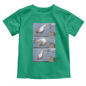 Funny Seagull Papa Toddler T Shirt Fathers Day Gift Ocean Life Dad Graphic TS12 Irish Green Print Your Wear