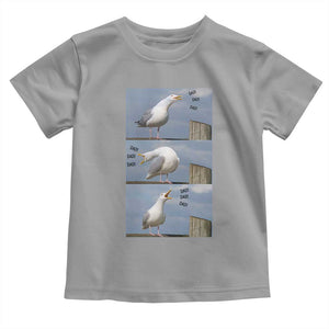Funny Seagull Papa Toddler T Shirt Fathers Day Gift Ocean Life Dad Graphic TS12 Sport Gray Print Your Wear