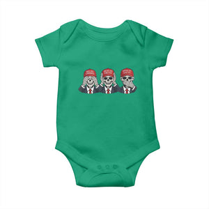 See No Crimes Hear No Truth Speak No Facts Baby Onesie Skeleton Political Satire Graphic TS12 Irish Green Print Your Wear