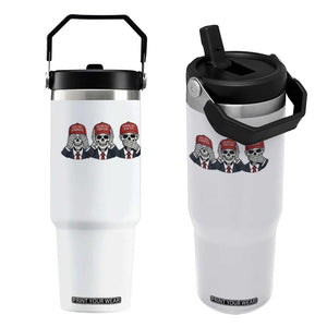 See No Crimes Hear No Truth Speak No Facts Flip Straw Tumbler Skeleton Political Satire Graphic TS12 One Size: 30 oz White Print Your Wear